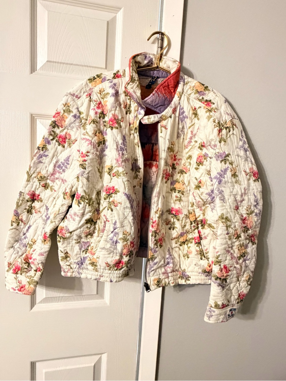 Polo Ralph Lauren Reversible Floral & Aztec Quilted Bomber Jacket